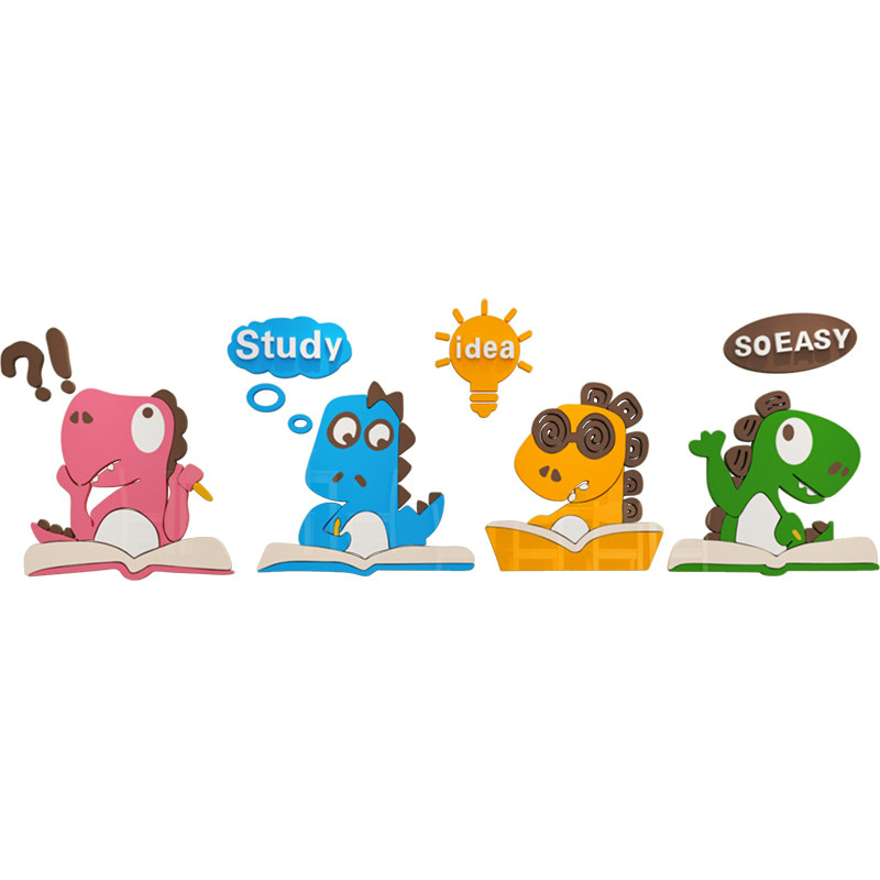 小恐龙字母贴画学校培训机构班级墙面装饰辅导班教室3d立体墙贴,家居饰品,软装墙贴,淘宝优惠券,粉丝福利购,淘宝优惠卷
