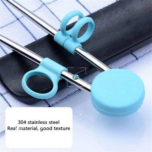 1 Pair Learning Training Chopsticks Stainless Steel Chinese