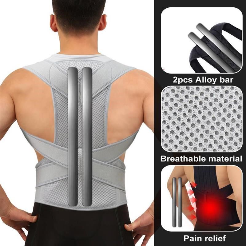 Alloy Bar Posture Corrector Scoliosis Back Brace Spine Corse
