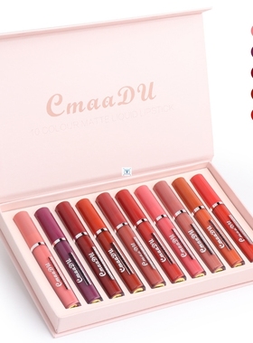 10 boxed lip gloss non-stick cup waterproof matte matte