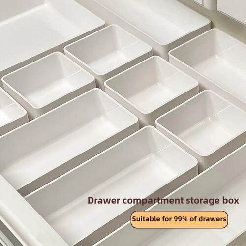 Stackable Desktop Drawer Organizer: Transparent Student Cosm