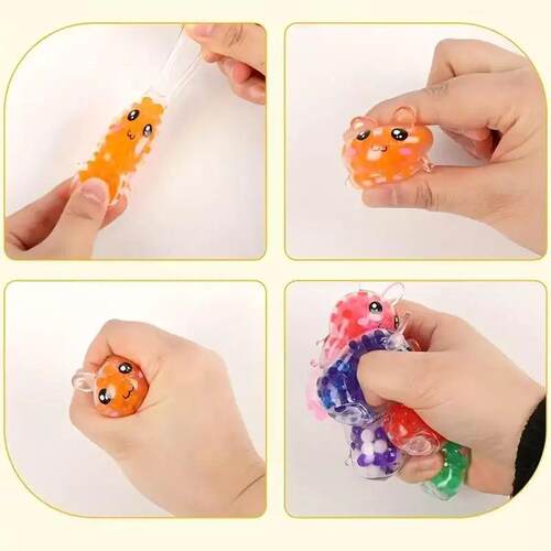 1-10Pcs Colorful Bunny Squeeze Ball Toys Easter Squishy Rabb