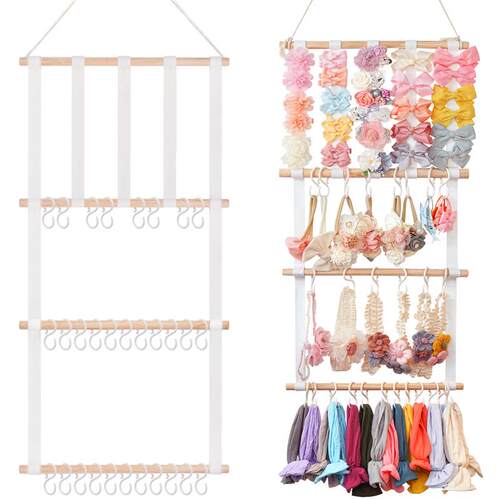 Hair Bows Holder Large Capacity, Hair Clips Storage Hanger H