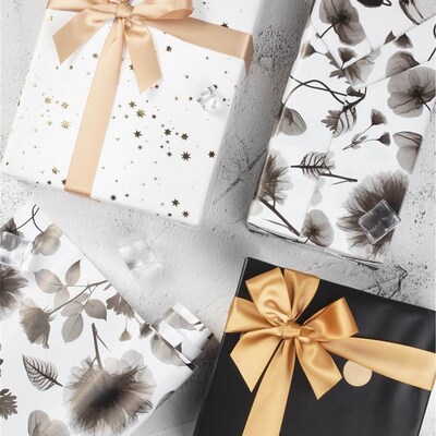 birthday gift wrapping paper boy烫金生日礼物包装纸大尺寸男生