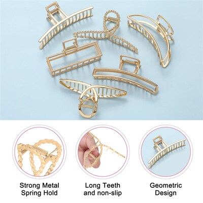 Large Metal Hair Claw Clips Jaw clamps Fashion Strong Hold