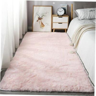 Carpet bedroom bed blavnket Nordic plush floor matcushion