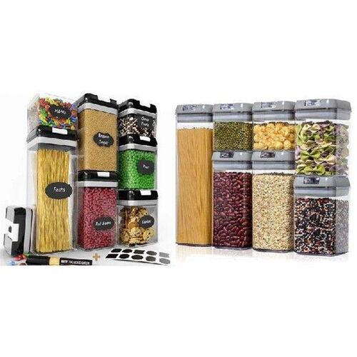 7Pcs Food Storage Container Set,Airtight Plastic Kitchen