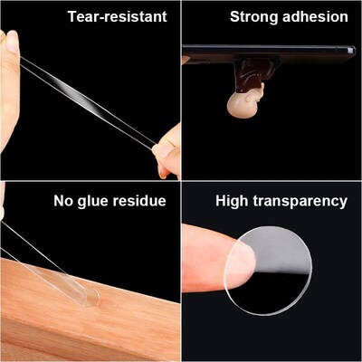 Double Sided Sticky Dots Removable Round Putty Clear Double