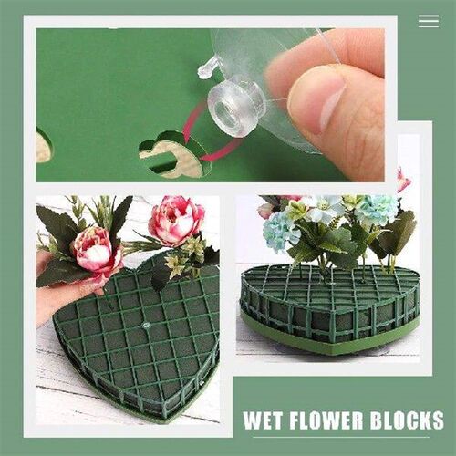 4 Pcs Heart-Shaped Flower Mud Wedding Supply Wet Bs Car