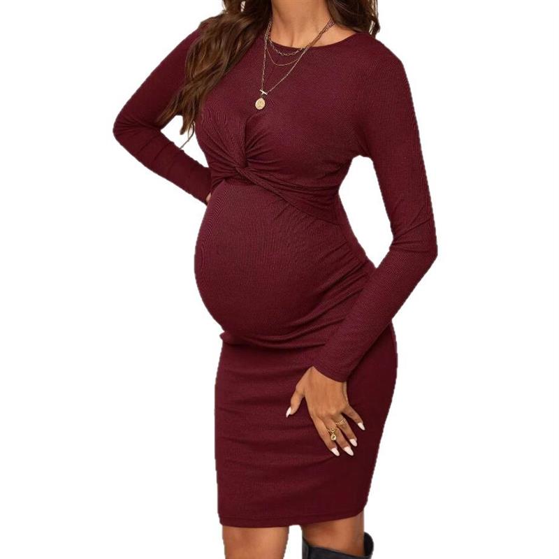 女裙New maternity clothing long sleeved knitted Spring dress图片
