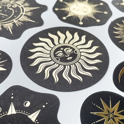 Mengtai 40pcs Constellation girl Decorative gold Stickers Sc