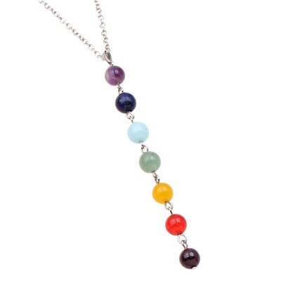 7 Chakra Reiki Beads Healing Gemstone Charms Pendant Yoga Ba
