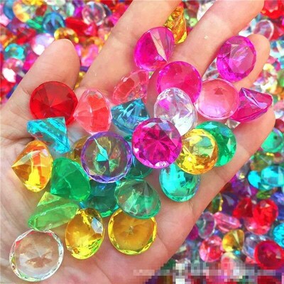 50pcs Crystal Gem Diamond Jewels reasure Chest Pirate Confet