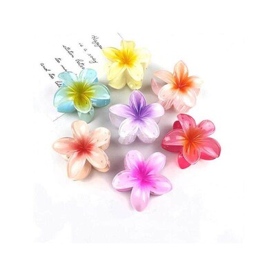 Hair Flower Clip Clips Hawaiian Plumeria Beach Flowers Claw