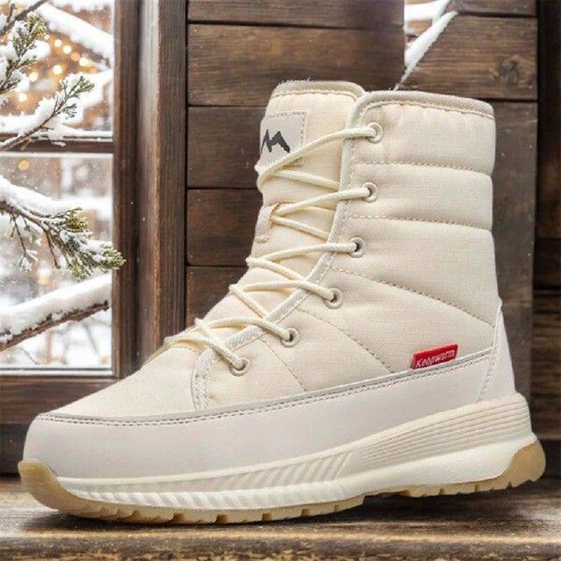 Women High Top Protect Ankle Hiking Boots Thick Warm图片