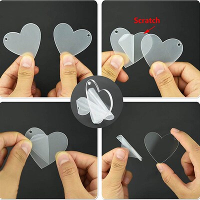 10pcs Transparent Acrylic Disc DIY Handmade Keychain Pendant