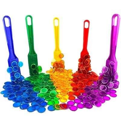 Montessori Magnetic Wands and Bingo Chips Games Color Counti