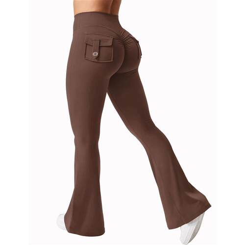 New womens casual flared yoga pants, training flared