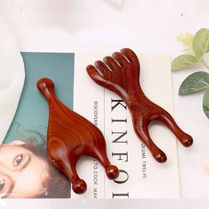 1pcs Wood Body Meridian Massage Comb Face Eye Shoulder Neck图片