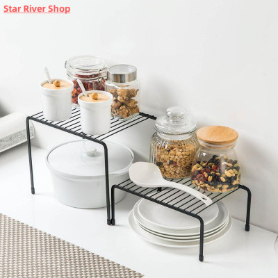Iron Kitchen Storage Rack Closet Shelf Dish Drying Rack Spic