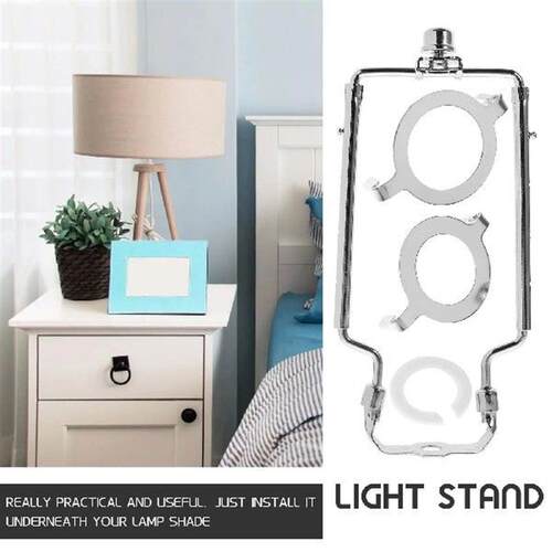Lamp Shade Harp Holder Silver Frame 9-12 Inch Adjustable