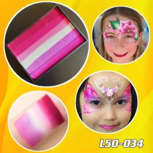 50g Customized Face Painting Colorful Rainbow Split Cake Flu