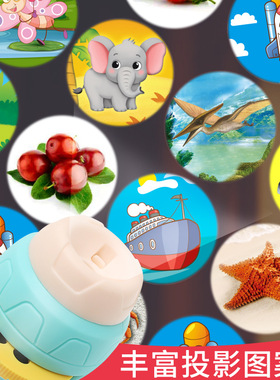 Cartoon projection flashlight Mini handheld projector early