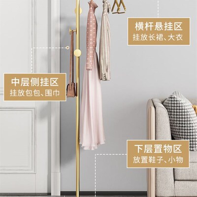 Big coat rack stand clothes holder hat hanger wooden cloth