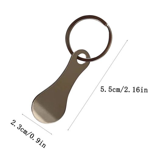1/2pcs Metal Shopping Cart Tokens Trolley Token Key Ring Dec