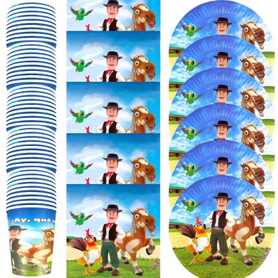 60pcs/lot La granja de zenon Farm Ranch Theme Tableware Set