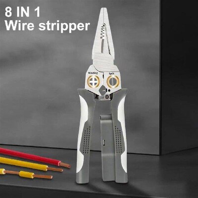 8-in-1 Wire Stripping Tool with Electricity Measurement