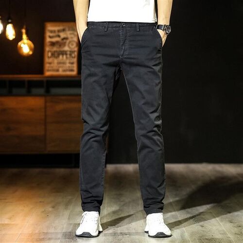 休闲裤 casual khaki chino pants men straight cotton trousers