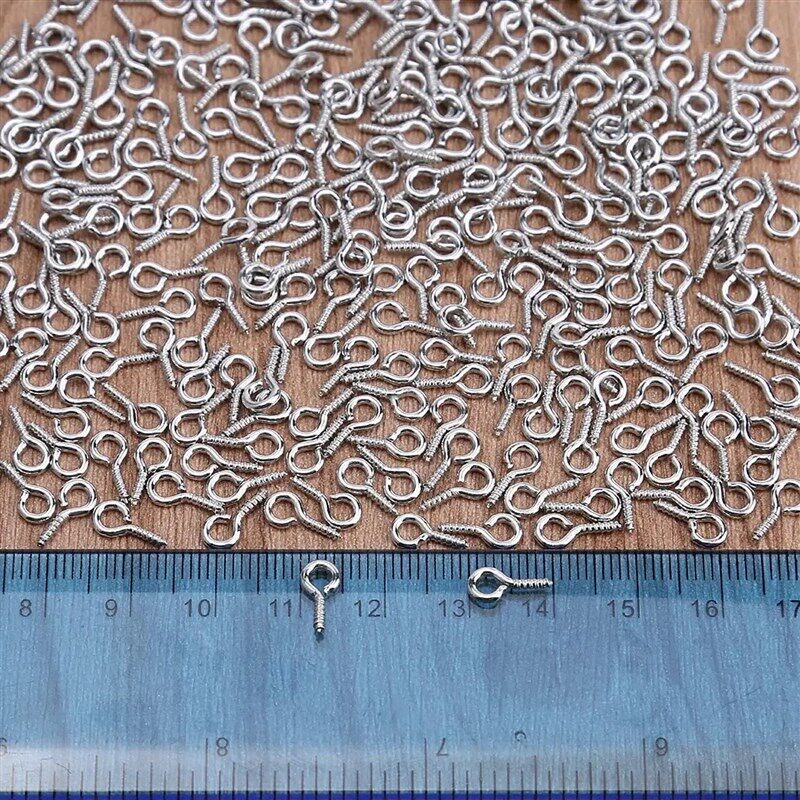 300pcs Small Tiny Mini Eye Pins Eyepins Hooks Eyelets Screw图片