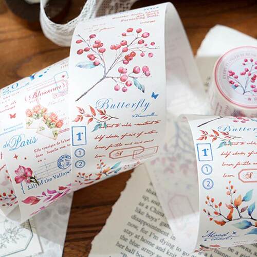 Mr. Paper, Vintage Branch and Leaf Themed Washi Tape, Scrapb