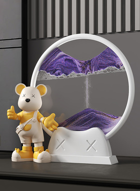 创意解压流沙画沙漏摆件客厅电视柜玄关酒柜装饰品办公室桌面艺术