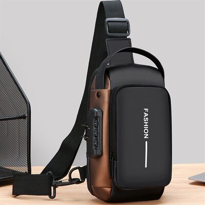 Mens Large-capacity Motorcycle Chest Bag One-shoulder Cross