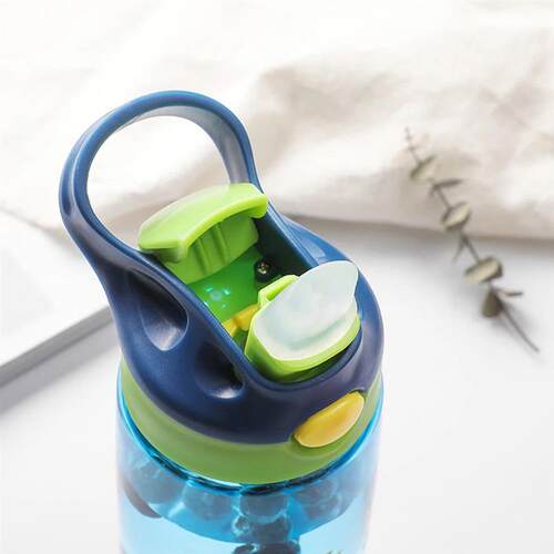 480ML Cartoon Children Plastic Cup With Straw Portable Anti-