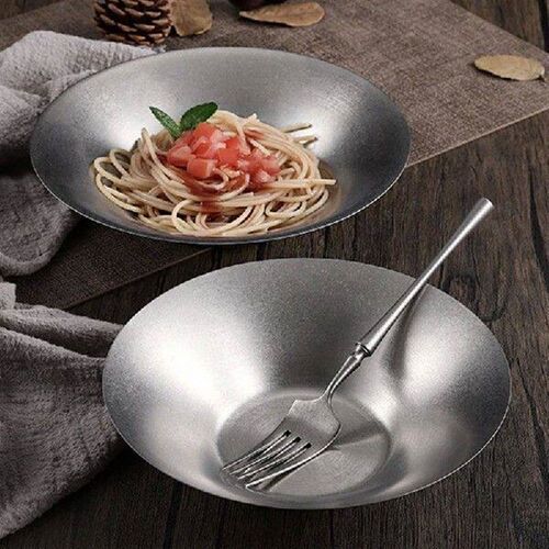 Stainless Steel Oval Shape Plate, Dinnerware, Restaurant,