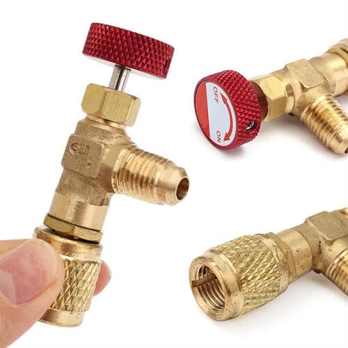 Red Knob R410A Refrigerant Copper Flow Control Valve For Cha