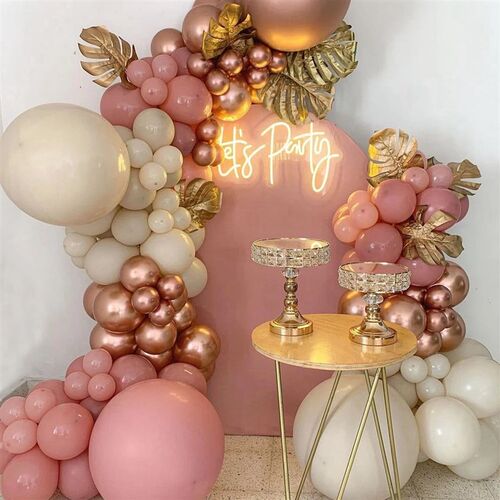 Green Silver Macaron Metal Balloon Garland Arch Wedding Birt