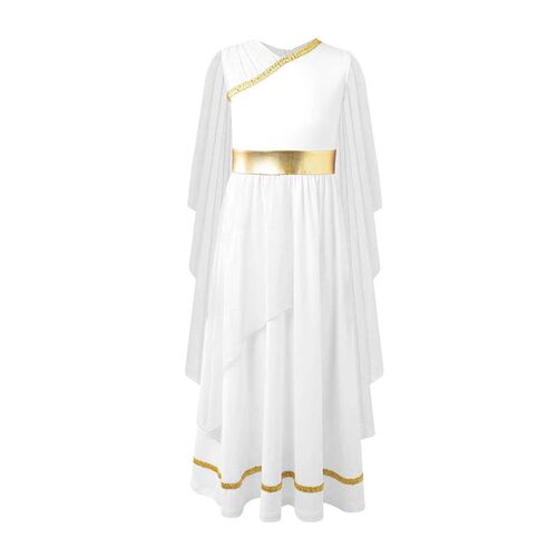 Girls Athena Costume Greek Princess Dress Ancient Greece Rom