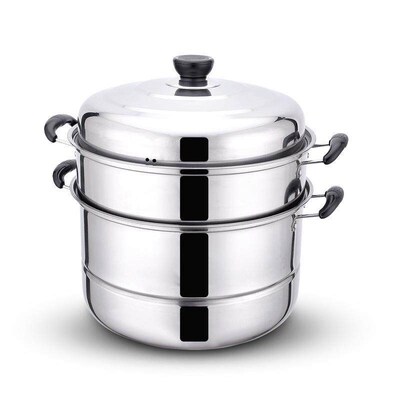 3pcs Outdoor Pan Set Stainls Steel Plate Stacking Pots