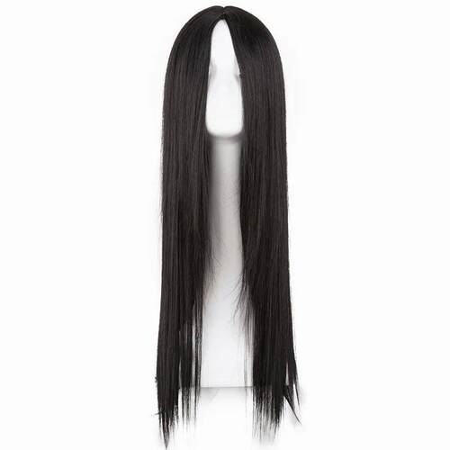 Black Wig Fei-Show Synthetic Heat Resistant Long Straight Mi