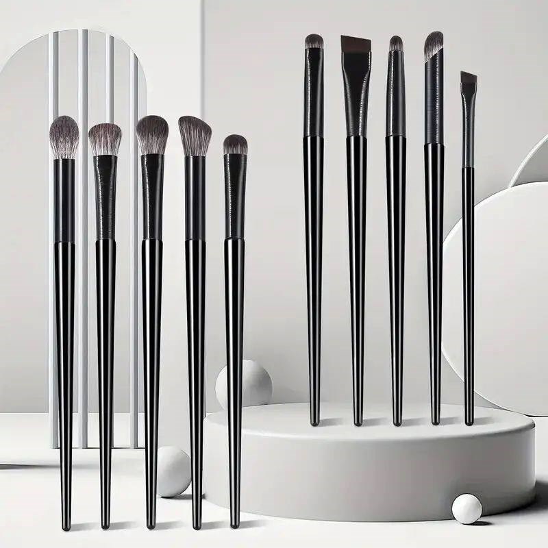 10pcs Eyeshadow Brushes Set, Multifunctional Makeup Tools,图片