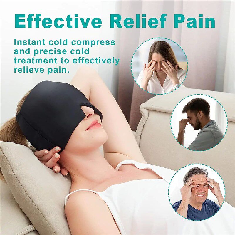 Migraine Relief Hat headache hat Gel Hot Cold Therapy Ice Ca