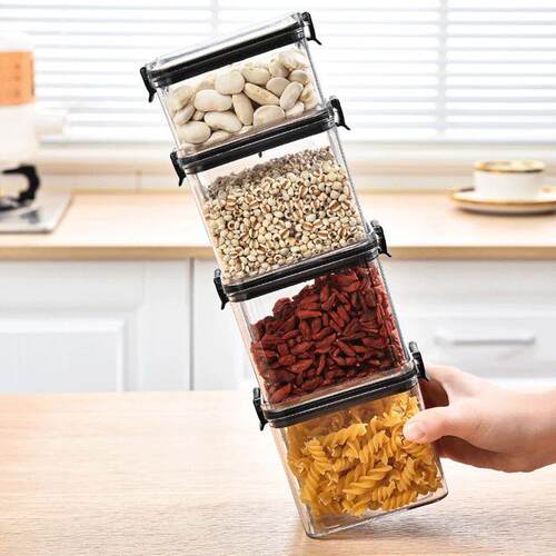 Sealed Jars Kitchen Grain Storage Organizer Large Tank Plast