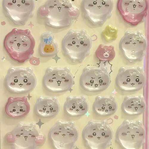 Chiikawa Cartoon Character  PVC Crystal Three-dimensional St