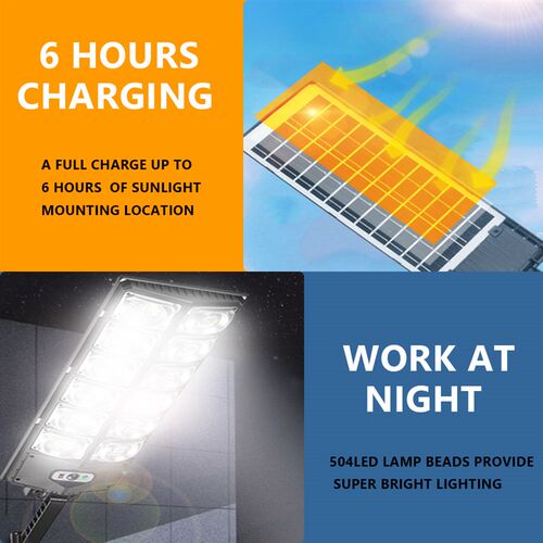 10000Watts Solar Street Light 15000mAH Outdoor Solar Lamp 50