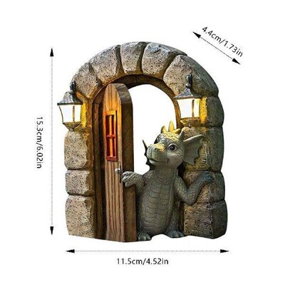 Funny Resin Dinosaur Decorative Garden Statue Courtyard