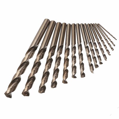 15pcs Cobalt Drill Bits  Metal Wood Working M35 HSS Steel St